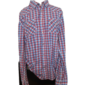 Aeropostale Plaid Flannel Button Down Shirt Women’s Size L Casual Top